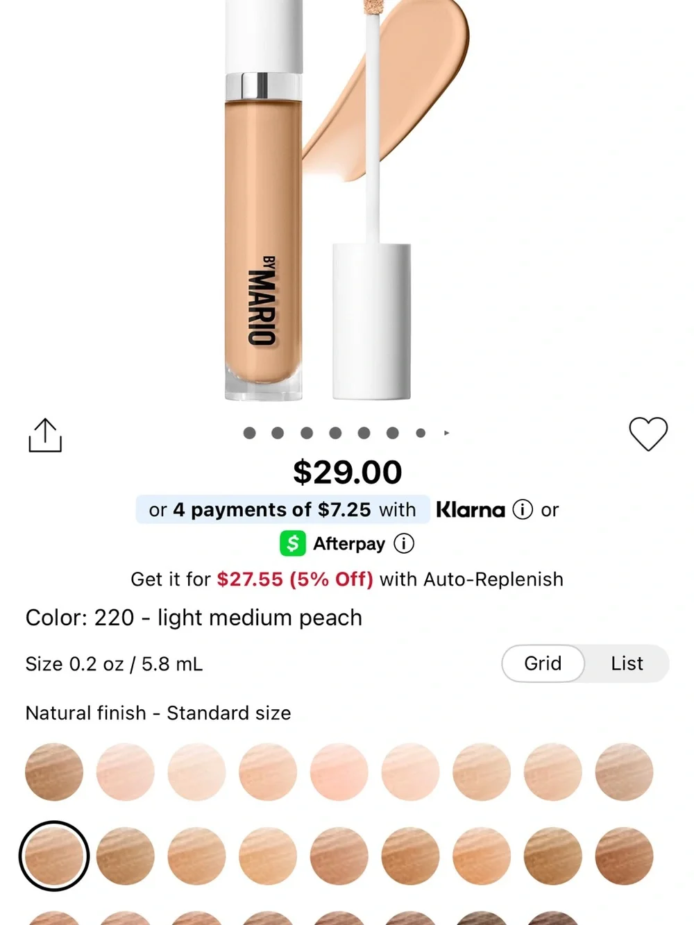 Makeup By Mario Concealer — Light Medium Peach (220)